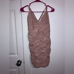 Pink tight fitting women’s dress